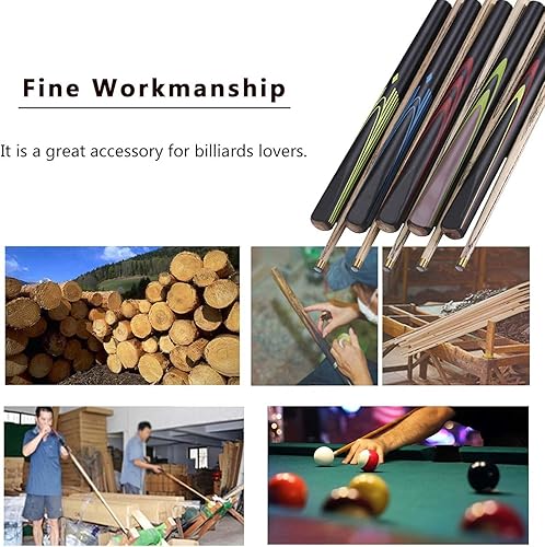 Miniatura 7 de Taco de billar, palos de billar para accesorios de piezas de mesa de billar, puntas de 0.394 in, diseño ergonómico, utilizado para el hogar,