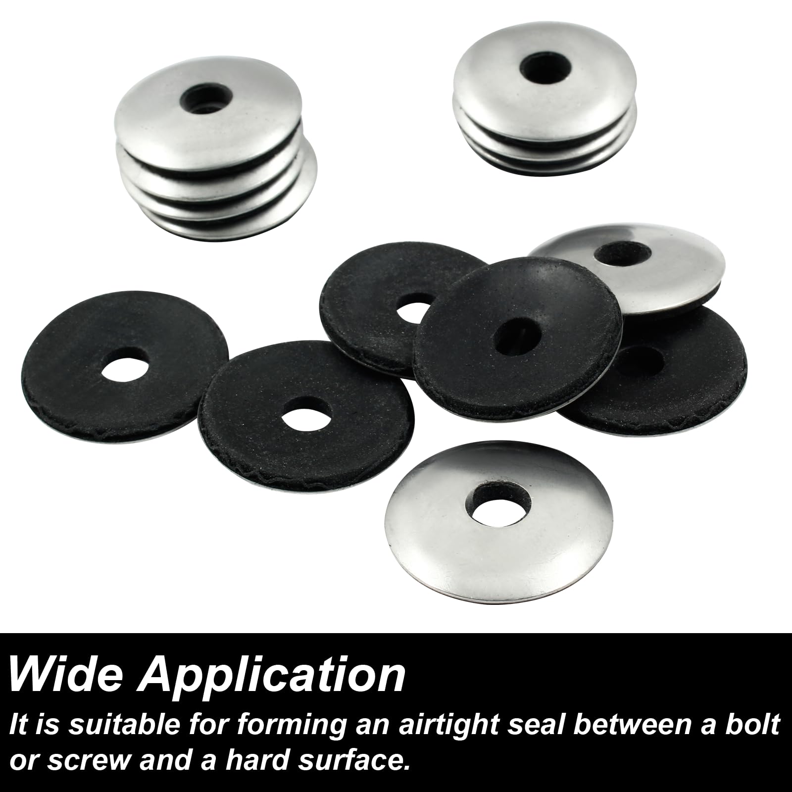60 Stainless Steel Neoprene Washers - M6.3 -3 60 Stainless Steel Neoprene Washers - M6.3 -3