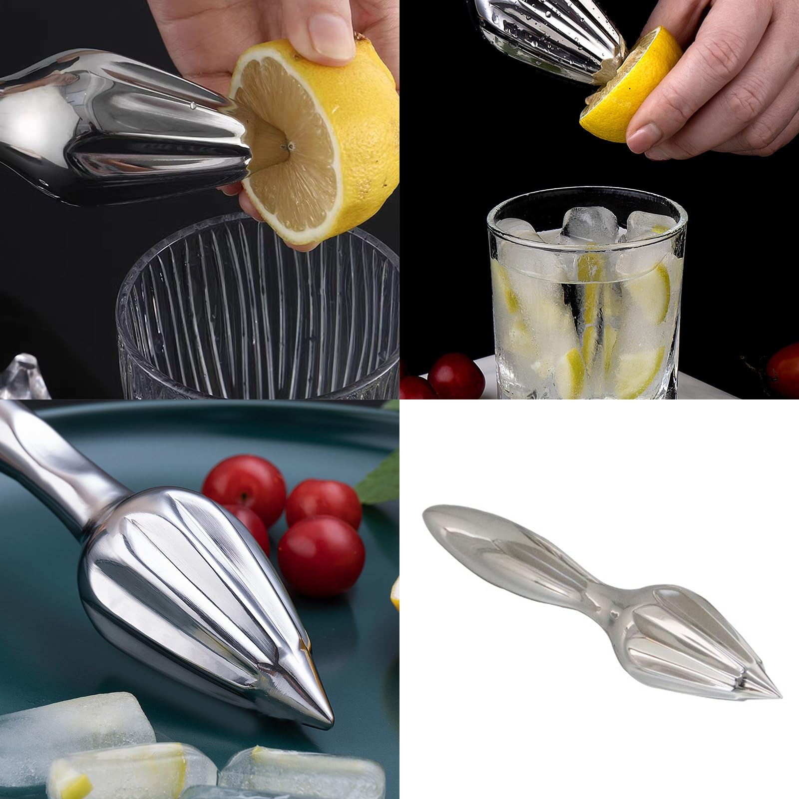 UTHCLO - 2 Pinces En Inox Pour Presse-citron Manuel - Extracteur De Jus Portable Pour Cuisine Et Bar - 7