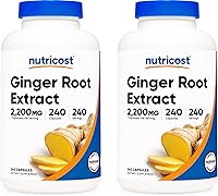 Vista 1 de Nutricost Extracto de raíz de jengibre 550 mg, 240 cápsulas (2 botellas)