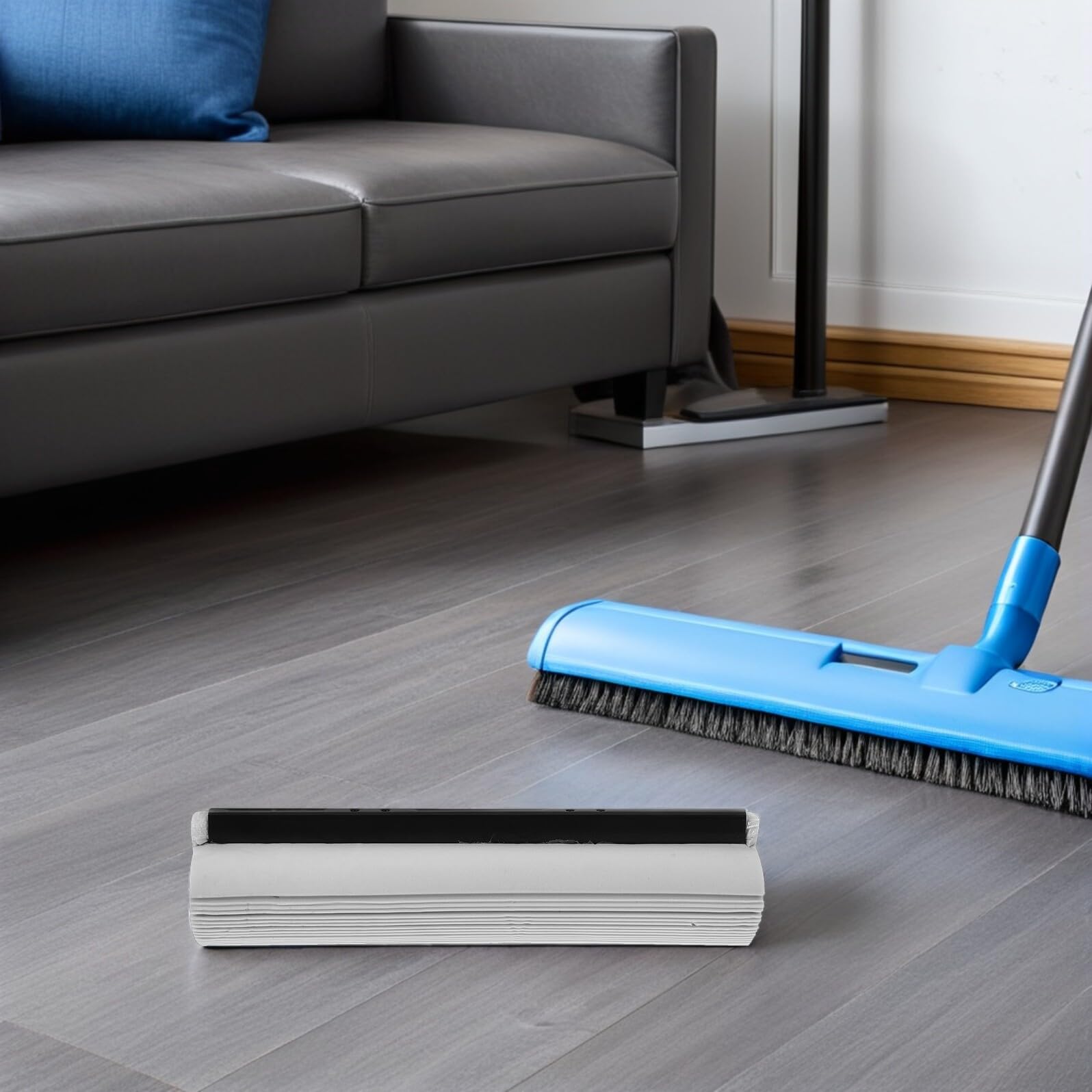 2 Piezas Repuesto Cabezal de Esponja para Fregona Alta Absorción para Suelos de Baldosa y Madera Compatible con Mopas para Limpieza Comercial y Hogar