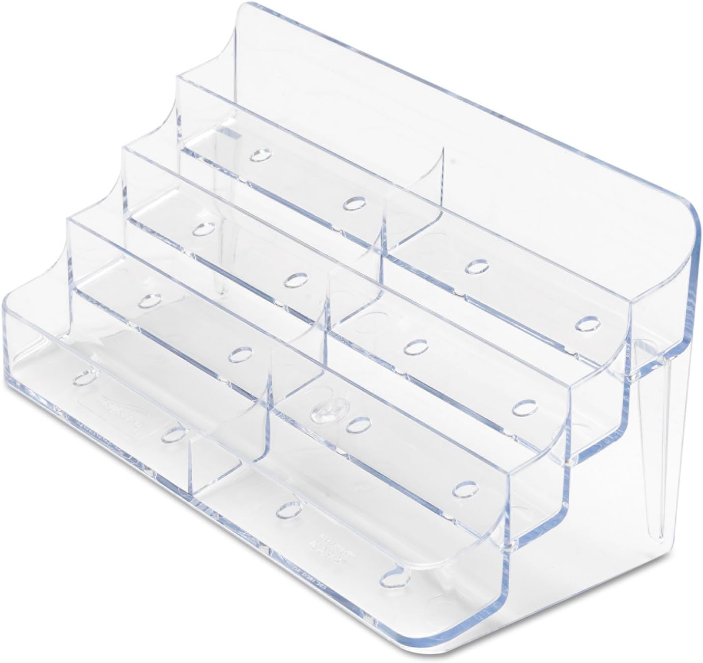 Deflecto 70801 Desktop Business Card Holder,8 Pockets,8-Inch x3-5/8-Inch x3-7/8-Inch,CL