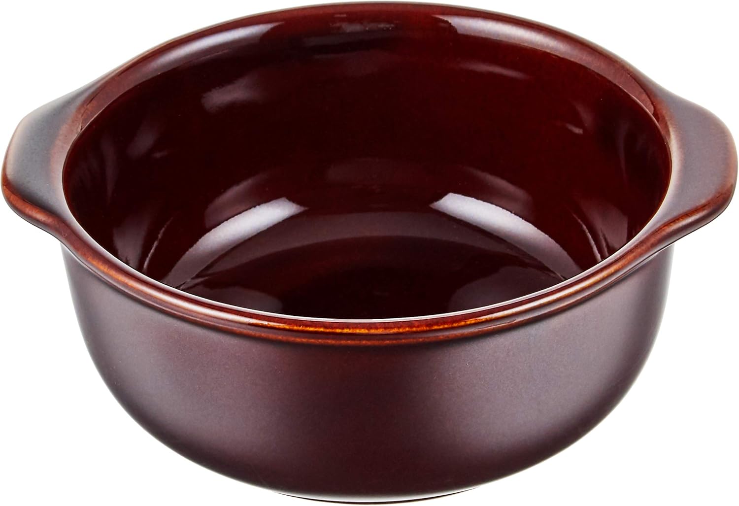Banko Ware 06284 Oven Safe, Heat Resistant, Monotone Soup, Brown, Diameter Approx. 5.1 inches (13 cm), Onion Gratin Soup, Microwave, Dishwasher Safe, Made in Japan