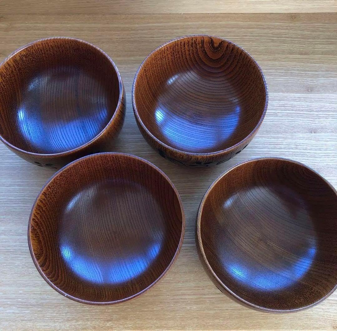 喜八工房 欅溜布張 4.0背高汁椀 3客 山中漆器 喜八