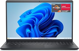 Dell 15 Laptop: 15.6" FHD 120Hz, Ryzen 5 7520U, 8GB LPDDR5 RAM, 512GB SSD, Radeon Graphics, Win 11 - Carbon Black