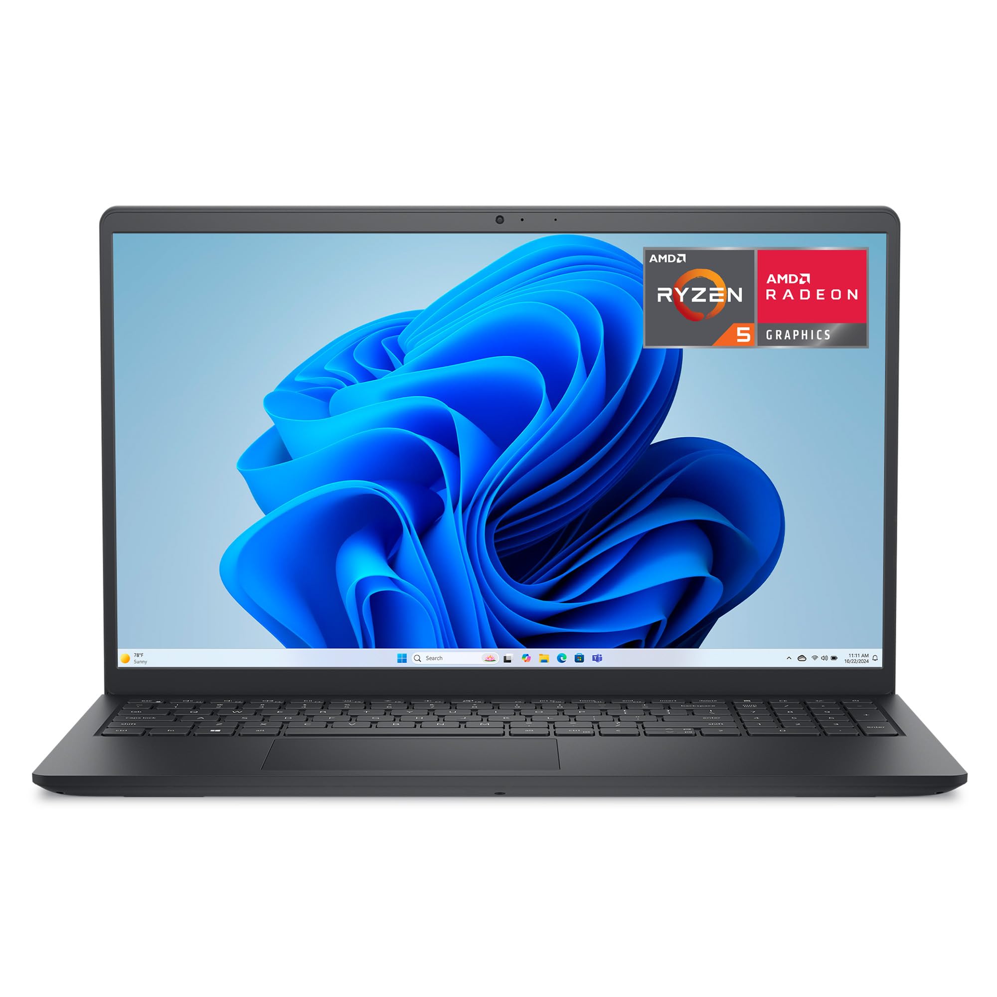 Dell15 Laptop DC15255-15.6-inch FHD 120Hz Display, AMD Ryzen 5-7520U, 8GB LPDDR5 RAM, 512GB SSD, AMD Radeon 610M Graphics, Windows 11 Home, Onsite Service - Carbon BlackEPEAT