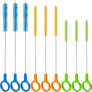 Straw Cleaner Brush Set Extra Long Reusable Bottle Cleaning Brushes | Heavy Duty 304 Stainless Steel Pipe Cleaners with Ergonomic Loop Handles for Stanley Cups, Yeti Tumblers-3 Sizes