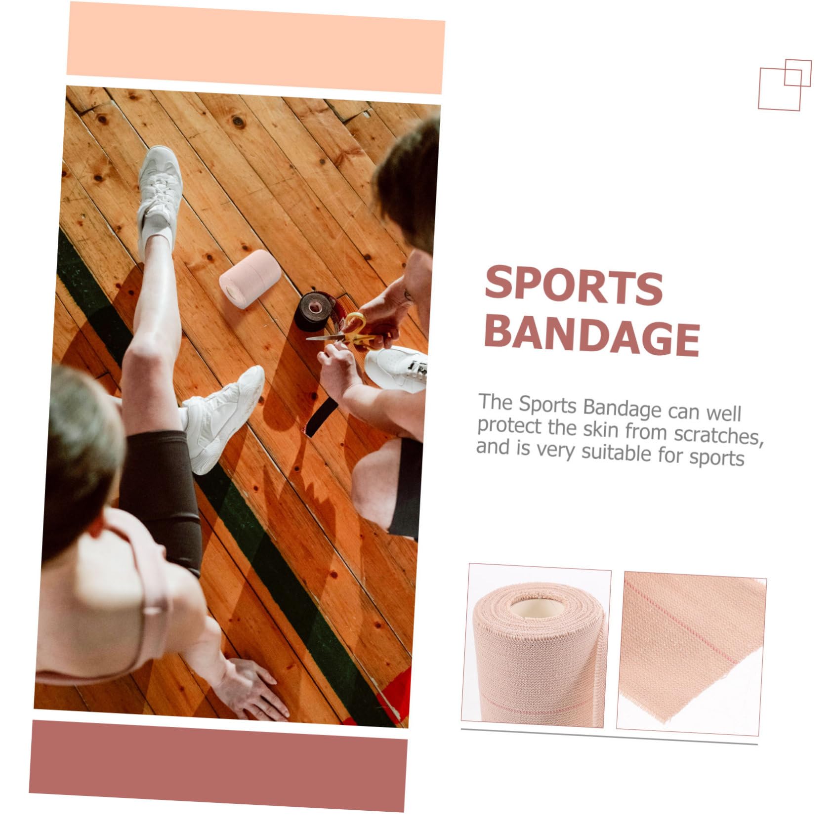 5 Series Muñequera Deportiva Bandas Elasticas Cinturones Elasticos Venda Cohesiva Envoltura Vendajes Cinta Elástica Cinta Adhesiva Deportiva Cohesivo Deportes Algodón 2 Rollos*5