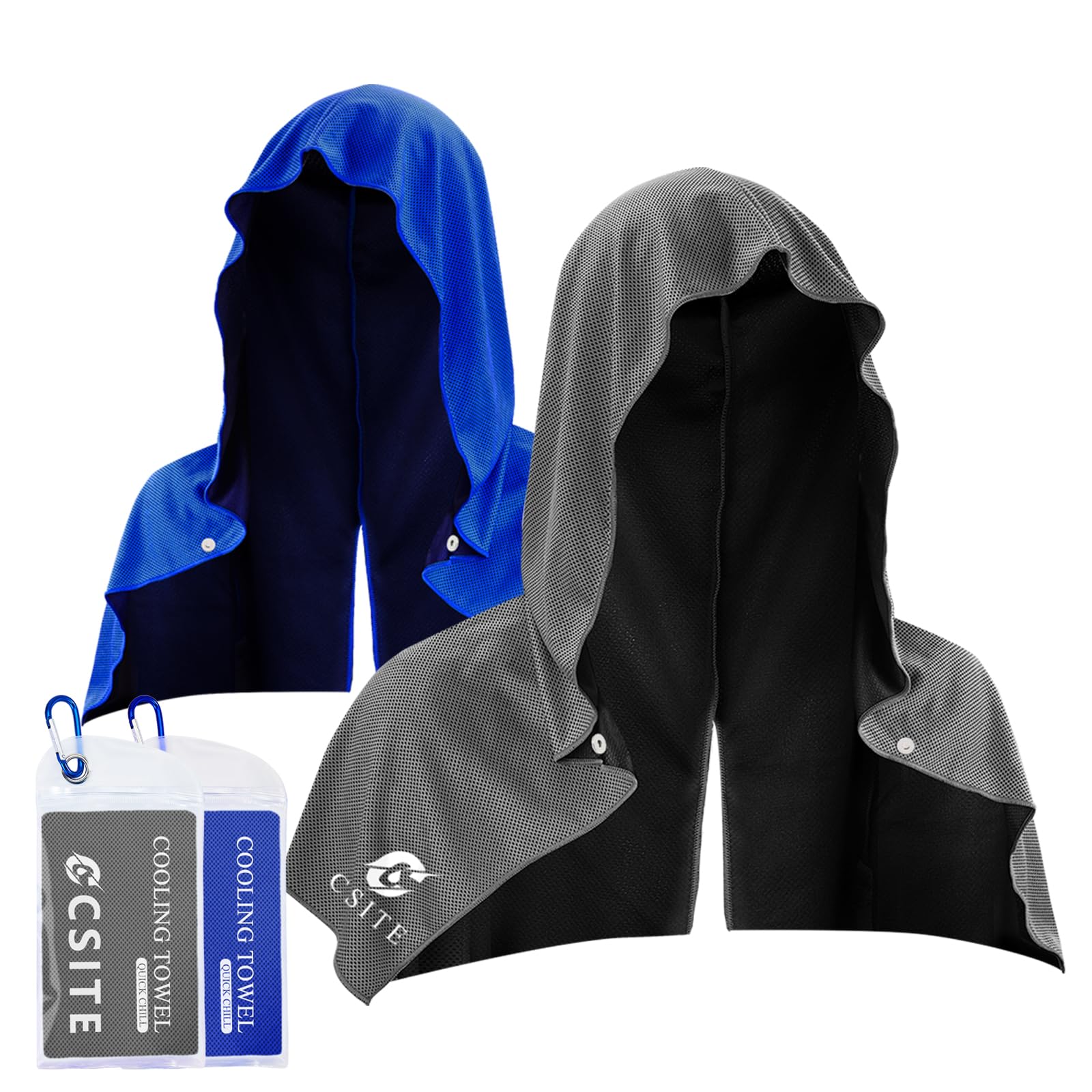 CSITE 2 Pack Cooling Hoodie Towels