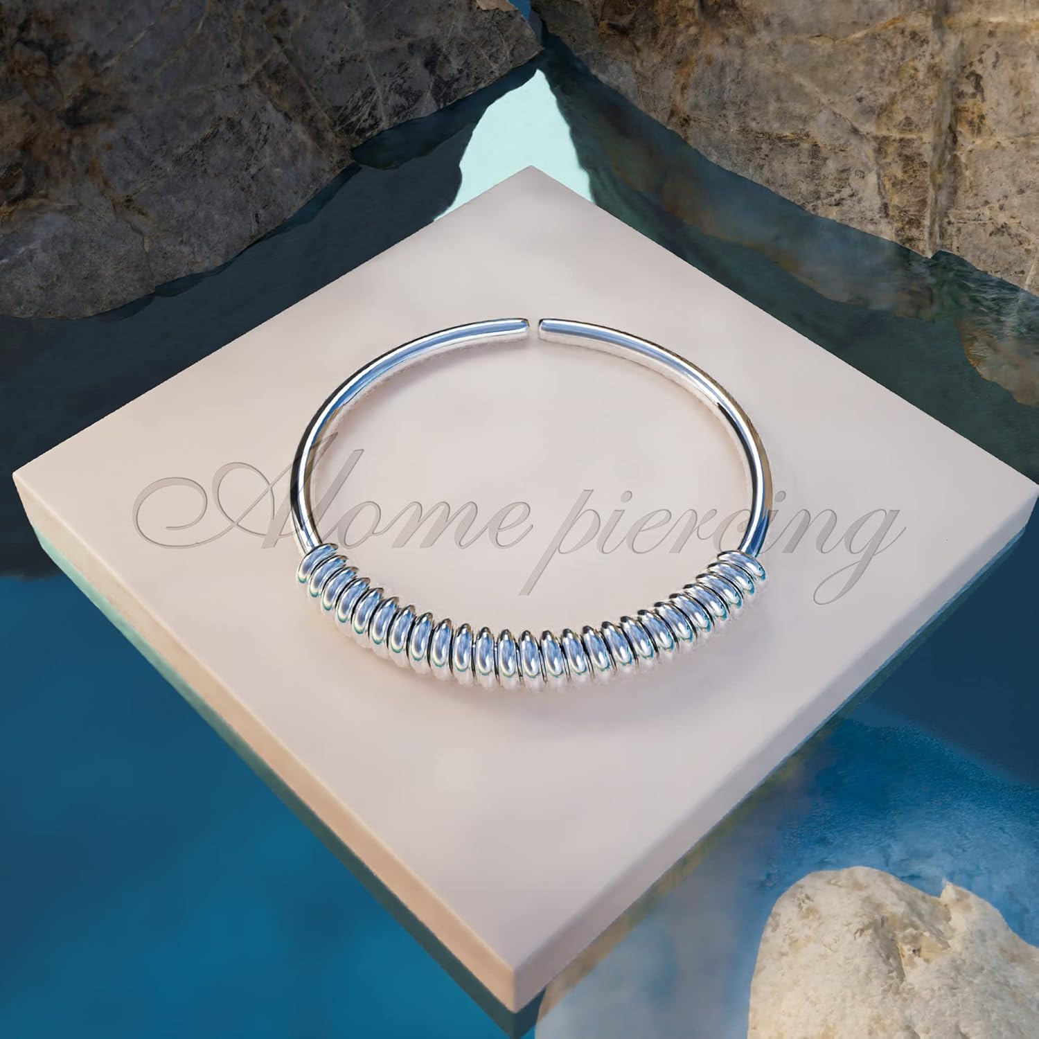 Tiny Silver Nose Ring – 925 Silver Thin Wire Wrapped Nose Piercing Hoop - 20 gauge 8mm very Thin Nose Piercings Rings - Image 4