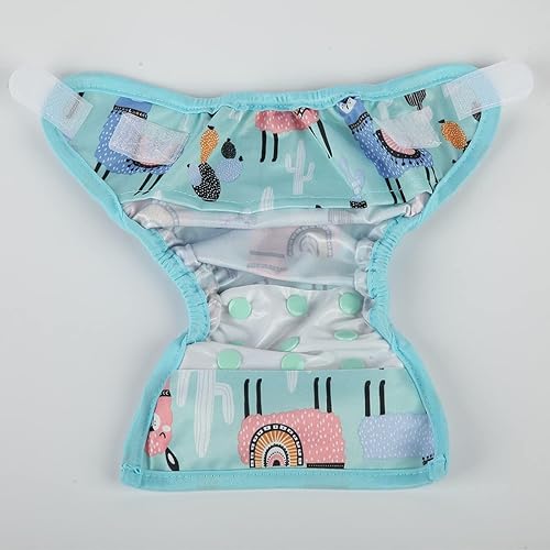 Miniatura 4 de Pañal para recién nacido con broche y bucle, alpaca azul, talla 1