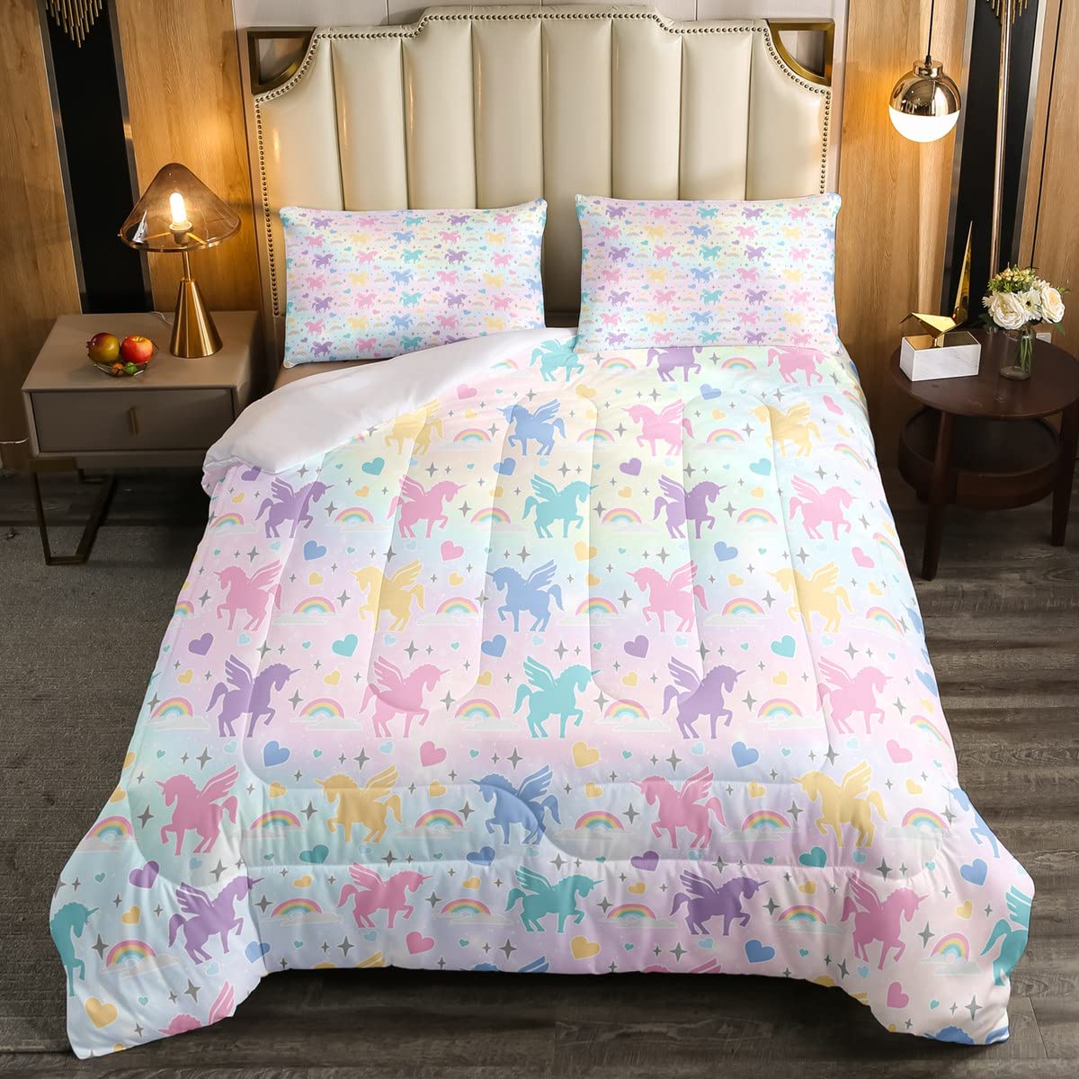 Homewish Roze eenhoorn eenpersoons beddengoed sets voor meisjes