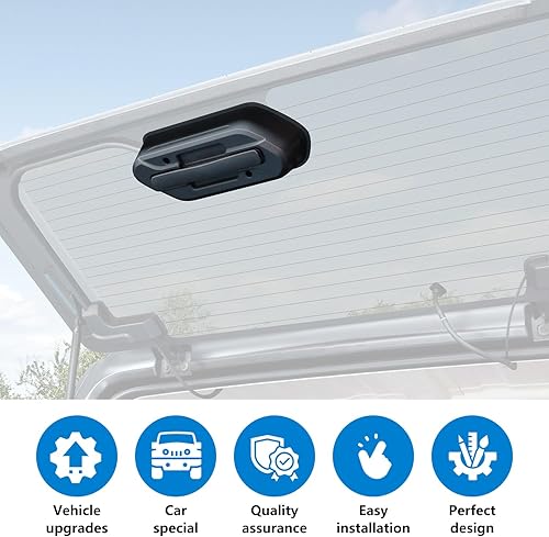 Miniatura 4 de GOLPEW Manija de agarre de ventana trasera para Wrangler (JL) 2018-2024  Maletero Wrangler 4xe Accesorios Assist Grip Compatible con accesorios Jeep