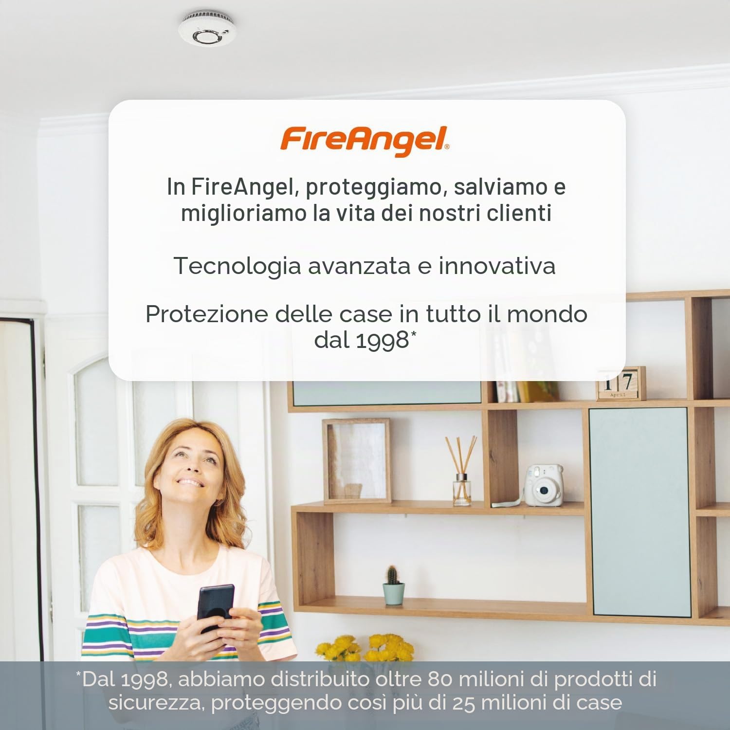 FireAngel FA3322, Rilevatore di Monossido di Carbonio Digitale, Monitor Rilevatore di CO, Sensore di umidità e temperatura Portatile con Batteria 10 Anni, NF certificato