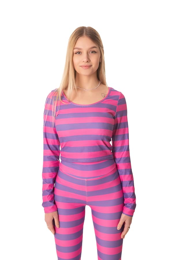 Cosplaya Womens Pink Purple Striped Cat Costume Halloween Cosplay 2026, L by Cosplaya - Used condition - Image 5
