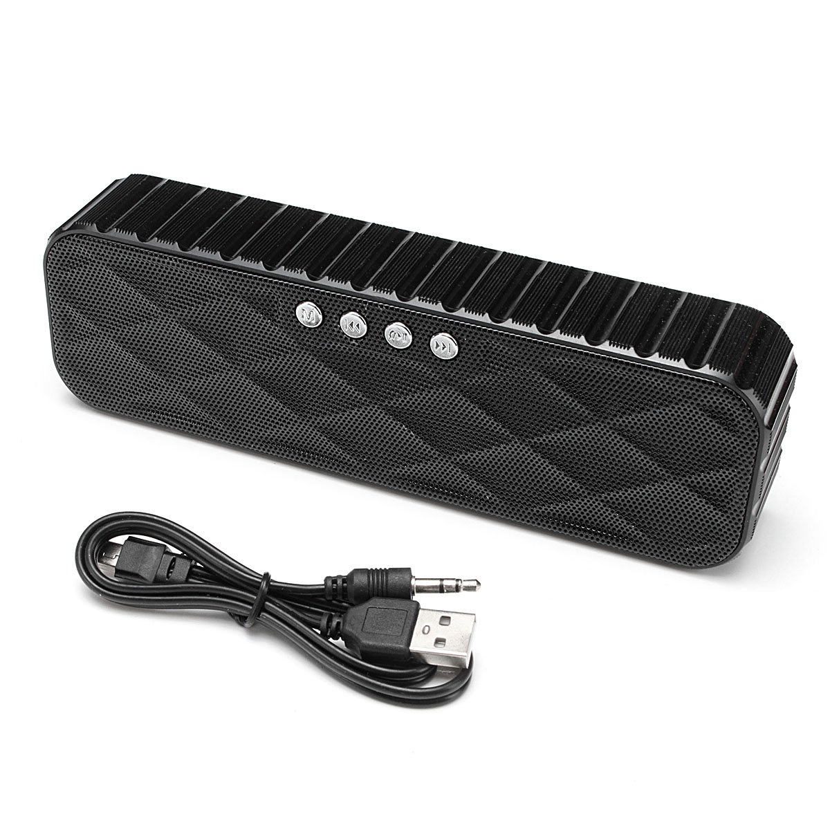 M.Way Enceinte Bluetooth sans fil avec 10 heures de lecture, portée Bluetooth de 20 m et micro intégré, haut-parleur portable sans fil avec faible distorsion harmonique et son supérieur Noir