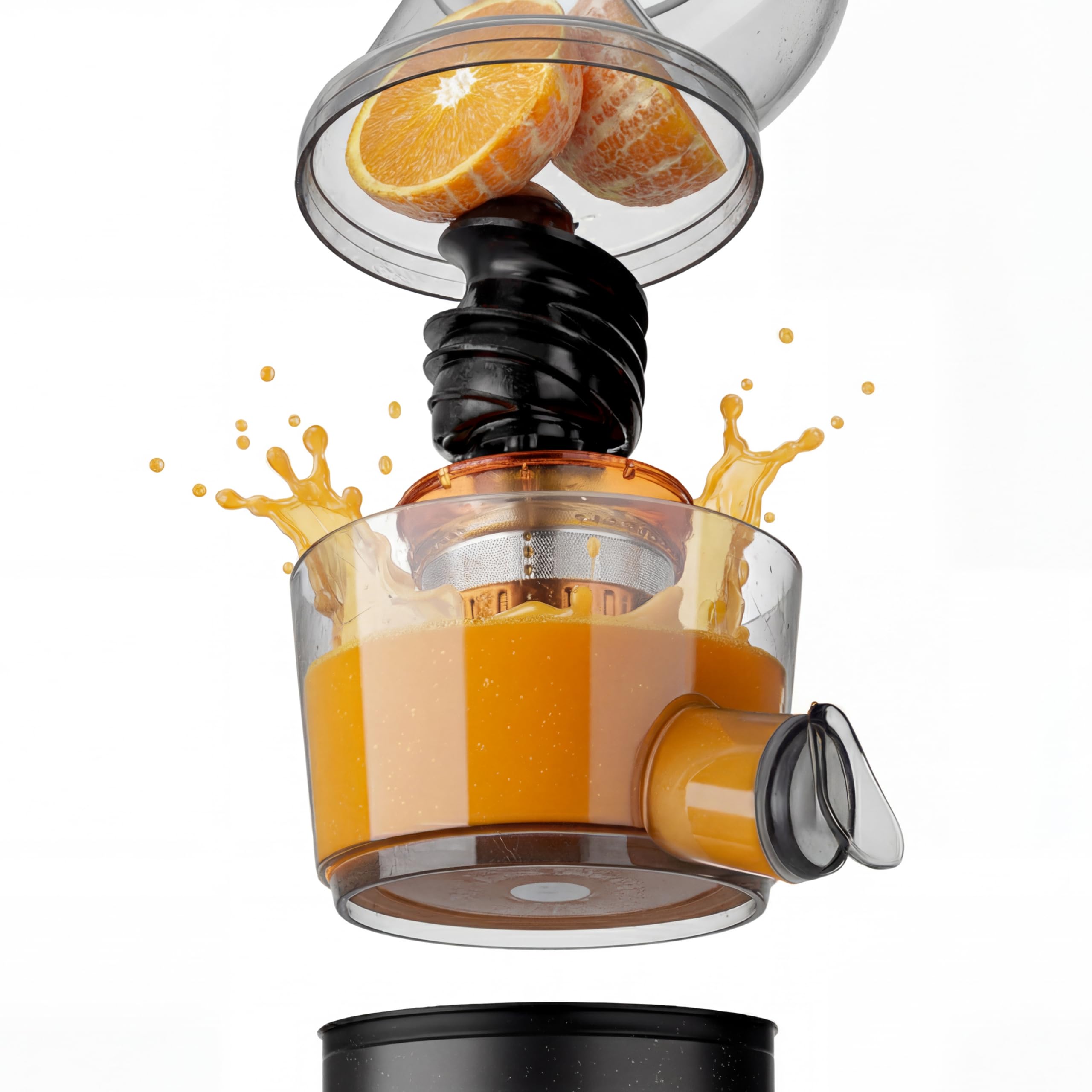 H.Koenig GSX24 Extracteur de Jus Vertical 400W 82mm Large Bouche 3 Tamis sans BPA