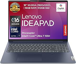 Lenovo Laptop IdeaPad Slim 5 16IMH9 | 16" WUXGA Intel Core Ultra 7 155H 16GB RAM 512GB SSD | NPU Integrado Intel Impulso de IA 11 Tops | Windows 11 Home