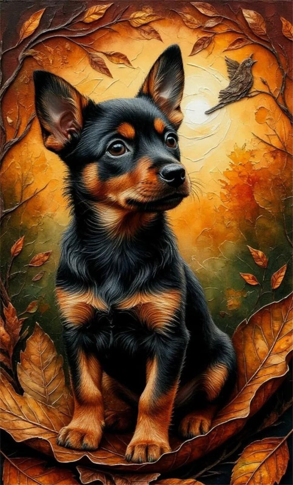 Puzzle 1200 Pezzi per Adulti Foglia Cane Animale Gioco Educativo Divertimento Impossible Difficile Puzzle per Adulti 1200 Pezzi 75 x 50 cm