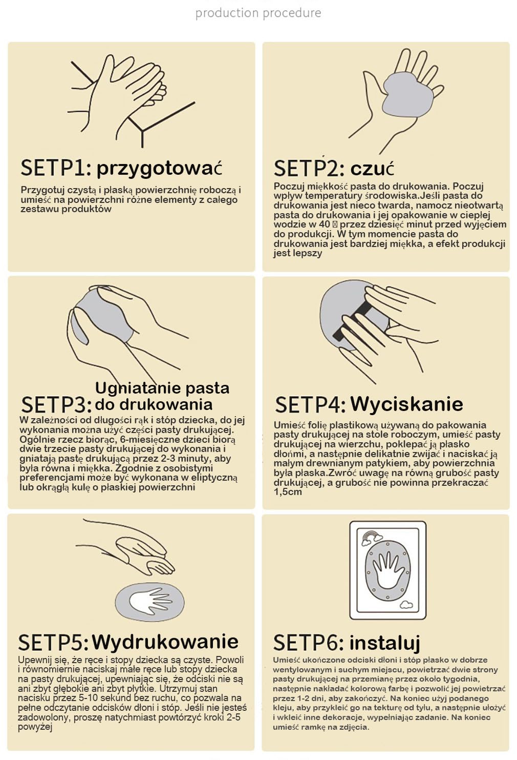 Zestaw dla Noworodka Ramka Odcisk Dłoni I Stopy,Ślad Dziecka Zestaw Pamiątkowa Ramka na Zdjęcia,Prezenty na Baby Shower dla Dziewcząt Chłopców,Dekoracja Pamiątkowa dla Dziecka