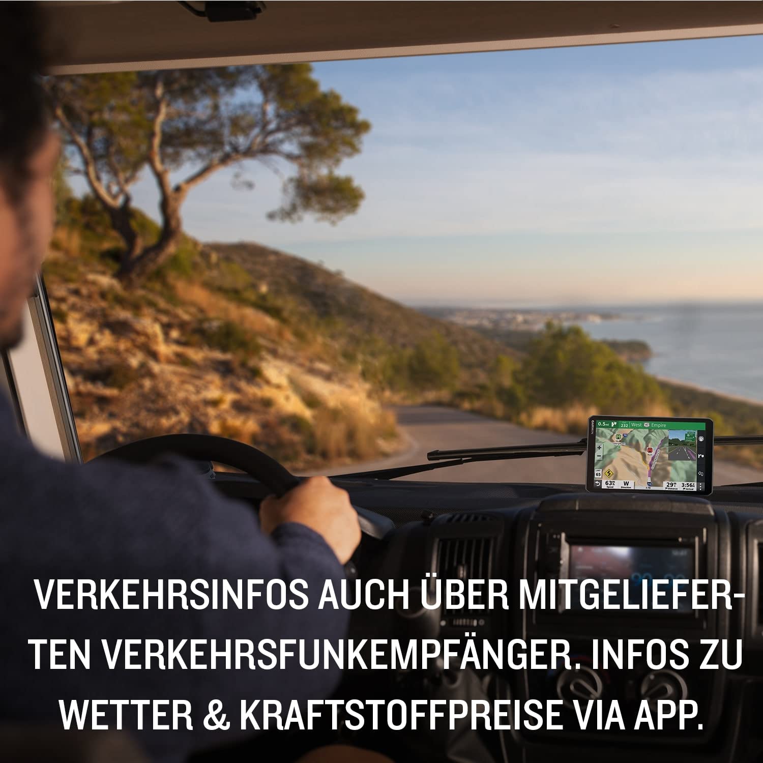 Garmin Camper 1095 MT-D EU – Navigationsgerät mit 10“ (25,7 cm) Display für Wohnmobile/Wohnwagen, vorinstallierten 3D-Karten für Europa und Südafrika, Verkehrsinfos in Echtzeit, Campingplatz-Datenbank