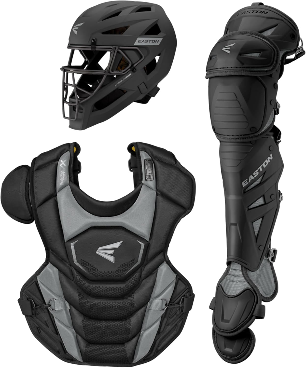 Easton | MAV X Series Baseball Catcher’s Set | NOCSAE Certified | Adult, Intermediate, Youth Sizes | Multiple Colors