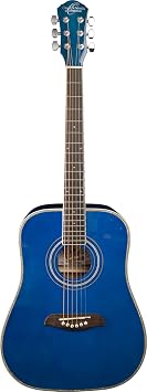 Oscar Schmidt OG1TBL 3/4 Size Dreadnought Acoustic Guitar High Gloss Blue