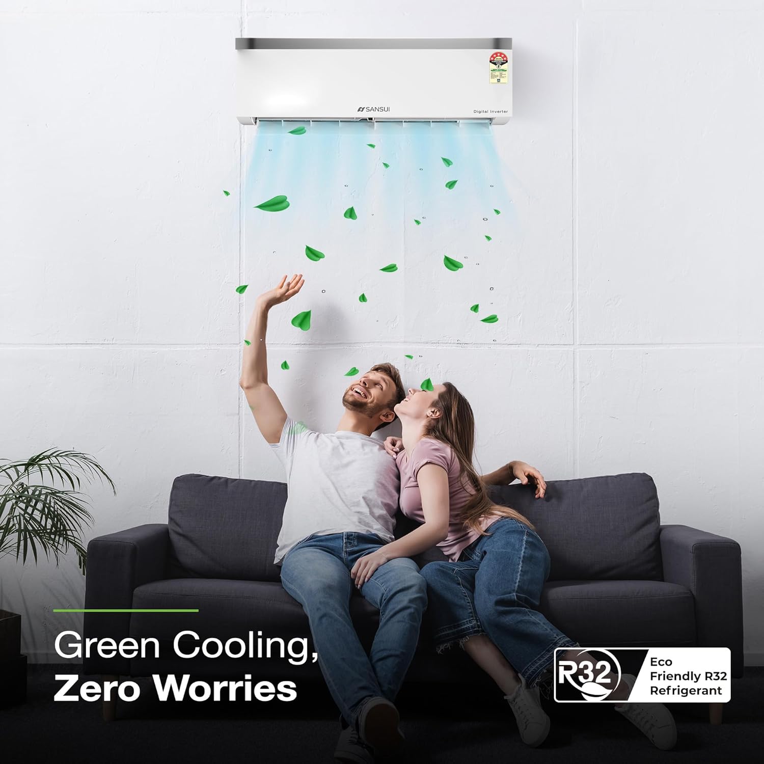 Sansui AC with Eco-Friendly R32 Refrigerant