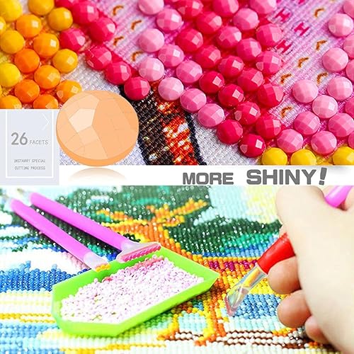 Miniatura 7 de Instarry Kits de pintura de diamantes 5D para adultos, tamaño grande, cascadas y lagos, mosaico, diamantes de imitación bordados, decoración de