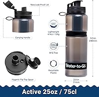 Vista 4 de WATER TO GO Botella de agua filtrada Explore! (25 fl oz/75 cl)