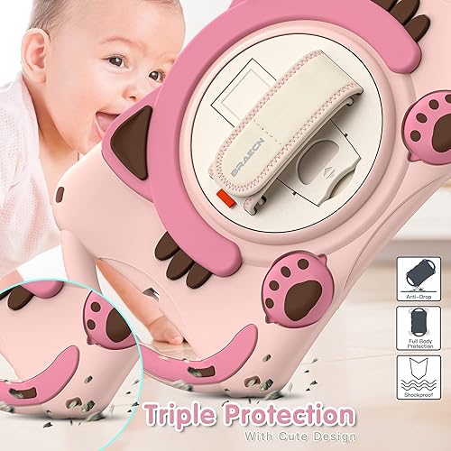 Miniatura 192 de BRAECN Funda para iPad de 9ª/8ª/7ª generación, resistente a prueba de golpes con protector de pantalla, soporte para lápices, soporte para tapa