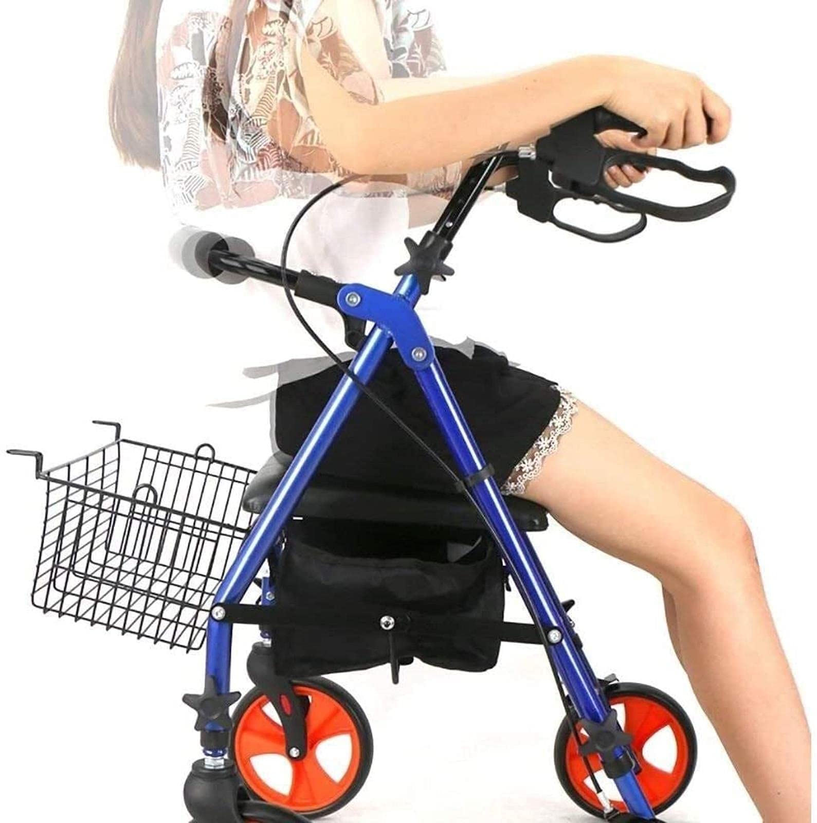 Rollator Walker Chodzik dla seniorów Rollator Lekki Rollator Chodzik transportowy z siedziskiem Osoby starsze Chodzik Sprzęt rehabilitacyjny Wzrost Tęsknota za Comfortable anniversary