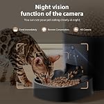 IMIPAW Automatic Cat Feeder with Camera - AI Pet Recognition & Recording, Night Vision, 5G WiFi APP Remote Control, Two-Way Audio & Desiccant Bag, Timed Programmable Food Dispenser for Small Pets