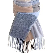 女式冬季围巾、柔软舒适格子围巾、长毯围巾、冬季/秋季羊绒披肩和裹身布