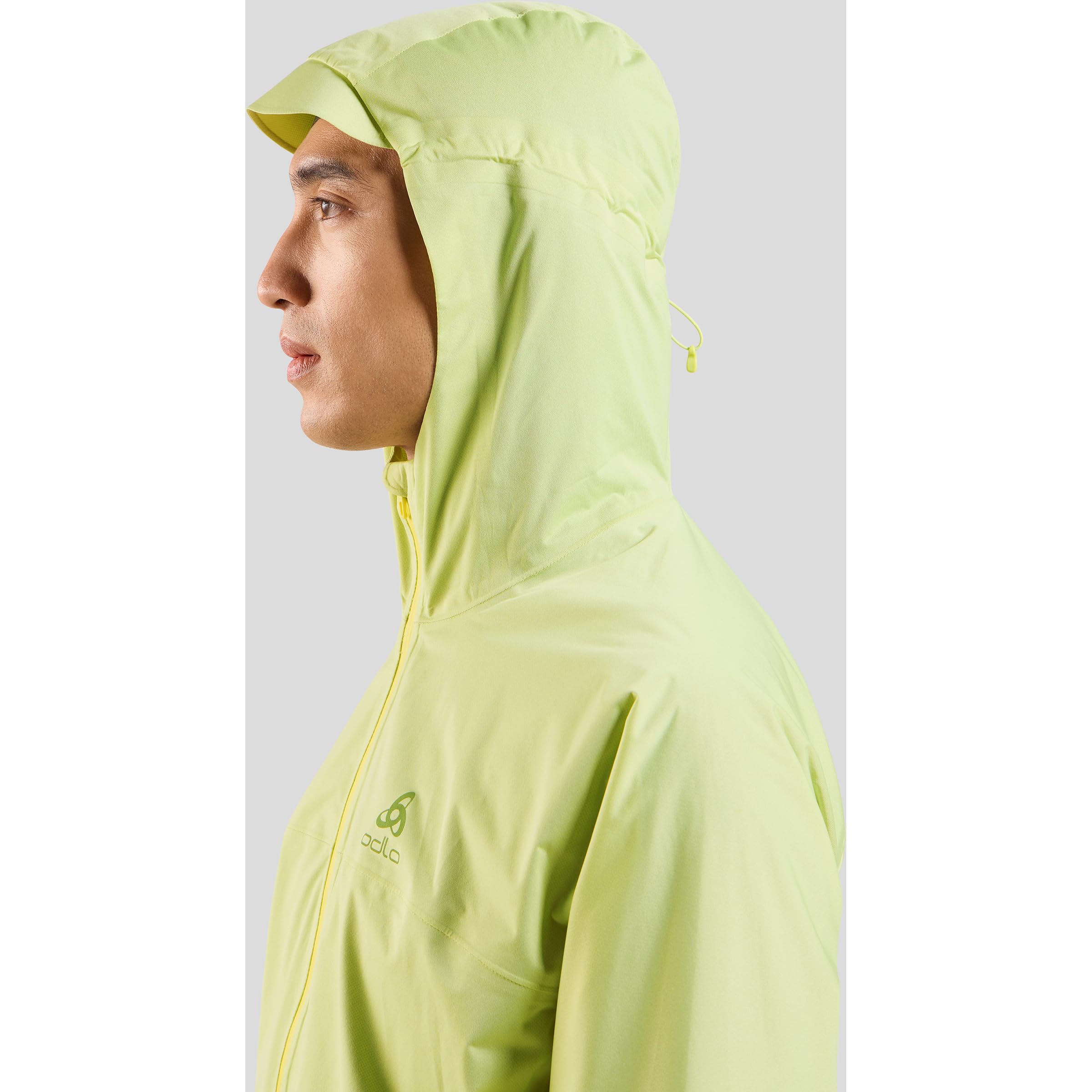 Odlo Herren Zeroweight Waterproof Jacket Laufbekleidung Laufjacke Shadow Lime - Limette L