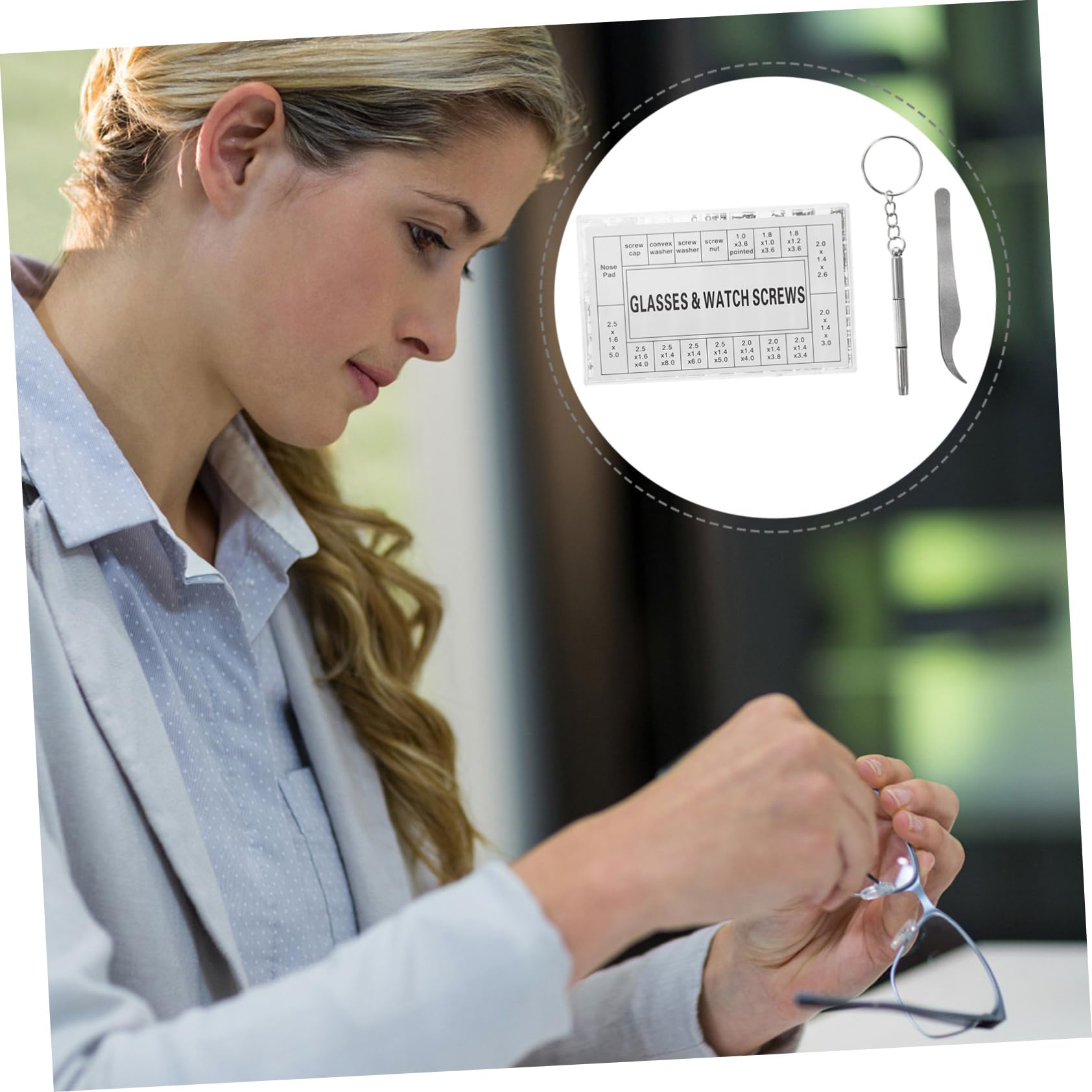 HOMSFOU Eyeglass Repair Kit Mit Präzisen Schraubendrehern Für Brillenreparatur Und Nasenpad-austausch Für Verschiedene Brillenarten Langlebig Und Komfortabel