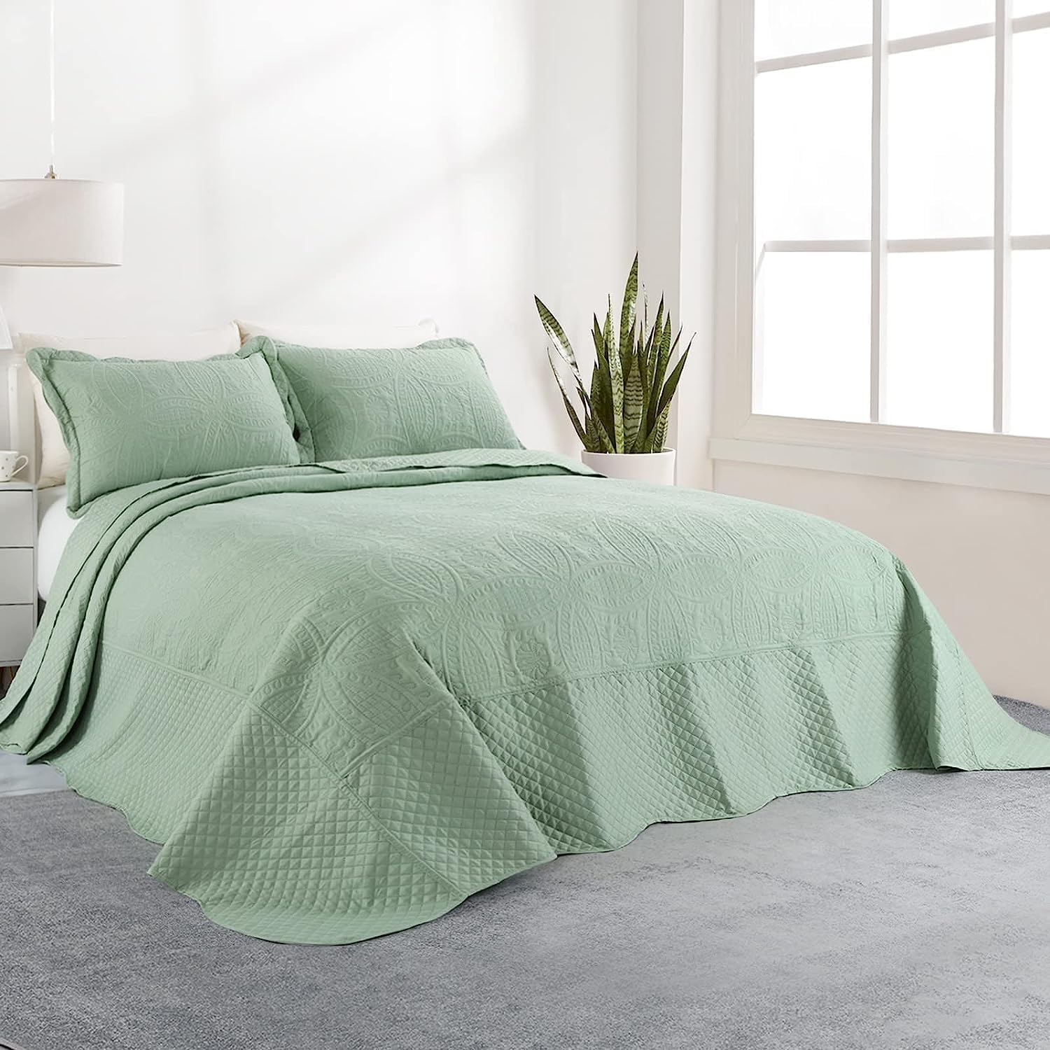 HOMBYS Oversized King Bedspreads, Quilt Set Extra Wide