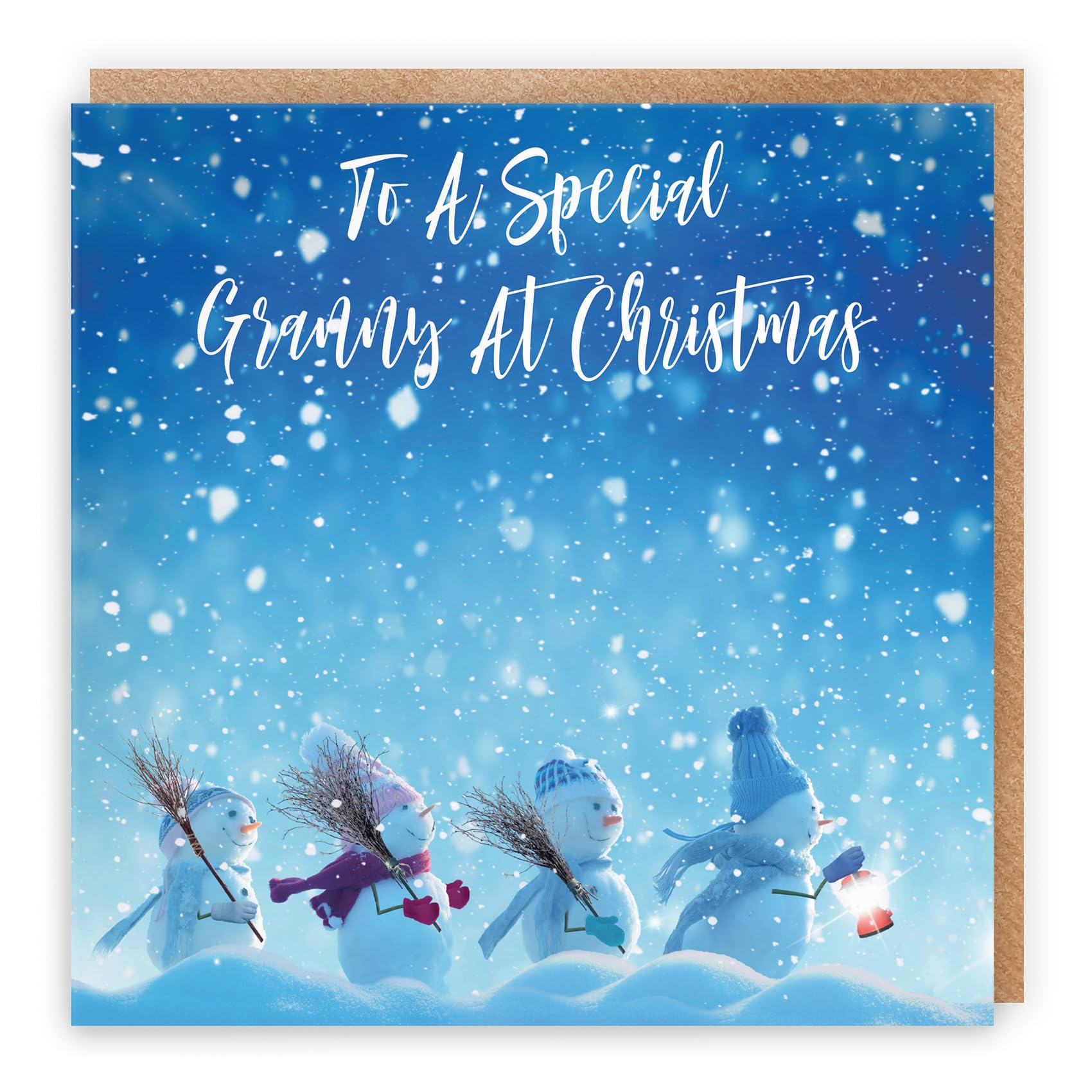 Hunts England - Granny Christmas Card - To A Special Granny At Christmas - Snow People Collection - Fun Card