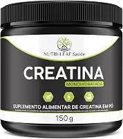 Creatina-Monohidratada 100% Pura em Pó para Força Resistência e Massa Muscular NUTRI-LEAF Saúde