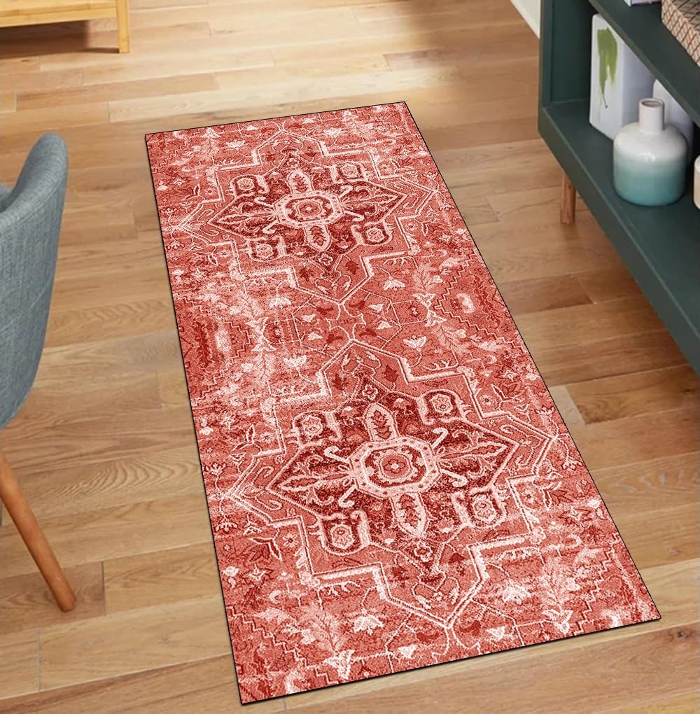 Alfombra bohemia de 110x150 cm lavable y antideslizante para cocina y pasillo