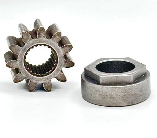 717-1554 741-04237A, 741-04237B Engranaje de piñón de dirección y buje compatibles con MTD Cub Cadet LT1046 Gusano de piñón de dirección y brida