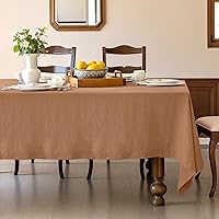 Vista 36 de Linen World - Mantel de lino con vainica, mantel de lino francés salvia de 120 x 60 pulgadas, mantel rectangular lavable para comedor, al aire