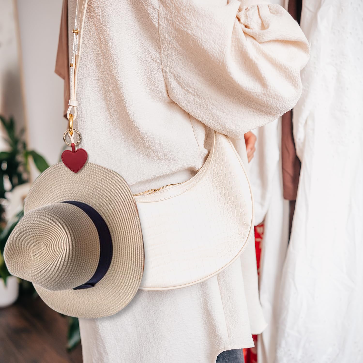 Porte-Chapeau Magnétique En Cuir PU, Pour Sac à Main, Bagages, Accessoires De Voyage, 1 Pièce