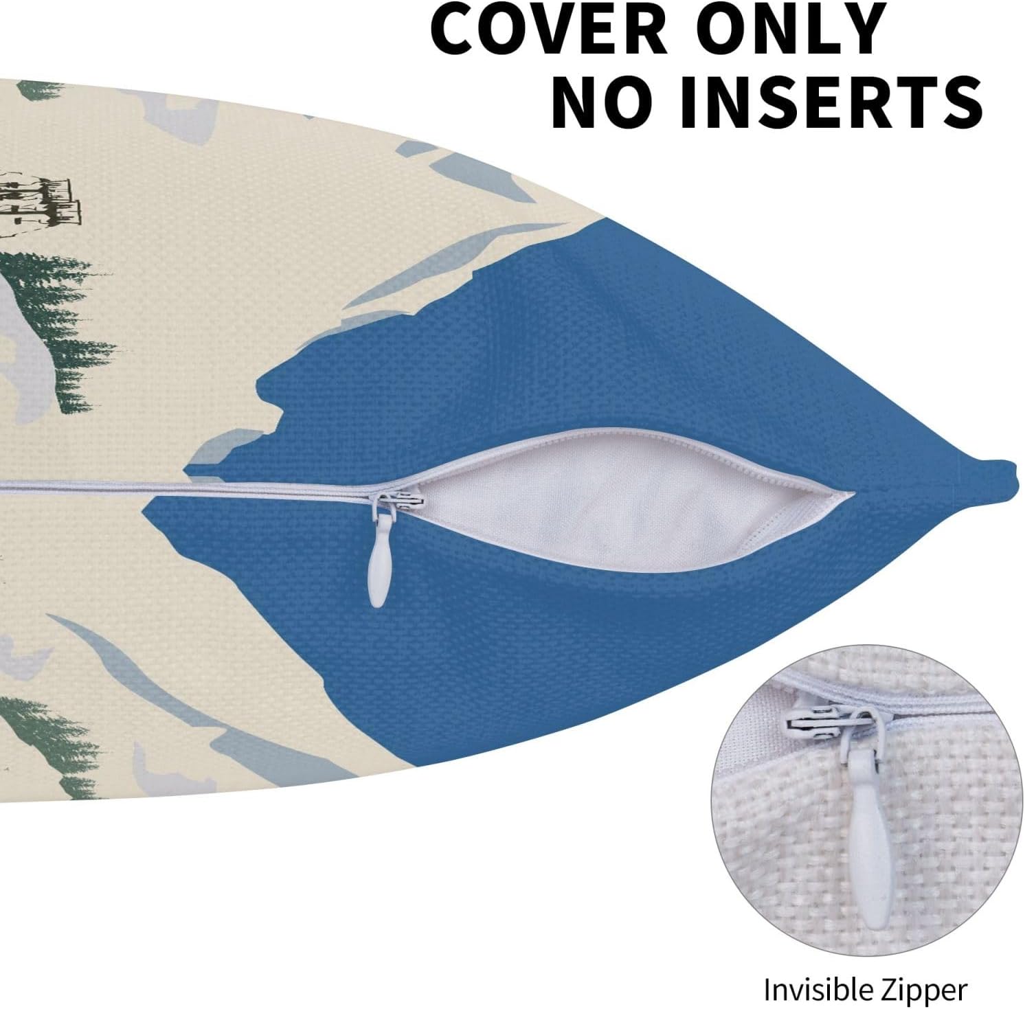 Skiing Ski Throw Pillow Covers Winter Scene Lumbar Pillow Cover 12x20 Inch Set of 2 Travel Mountain Villa Pillowcase Decorative Cushion Cases for Couch Sofa - Image 4