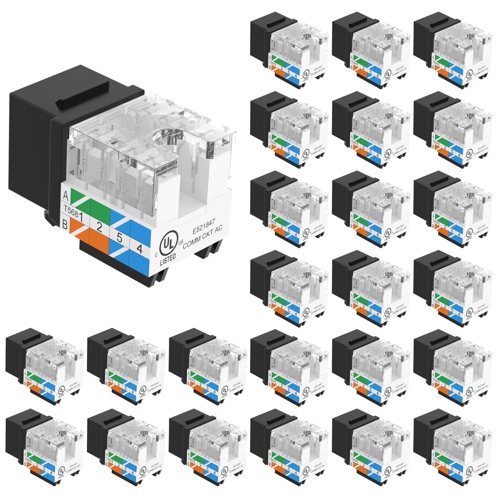 TOGINON NEO61-61 6.1インチ Amazon.com: VCE UL Listed Cat6 RJ45 Keystone Jack Insert 25-Pack