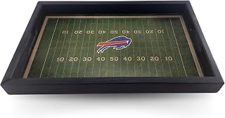 Fan Creations Buffalo Bills NFL Football Field Tray Decorative Team Logo Server with Handles for Food & Drink - for Game Day Entertaining or Tabletop Organizer - Show Your Bills Pride
