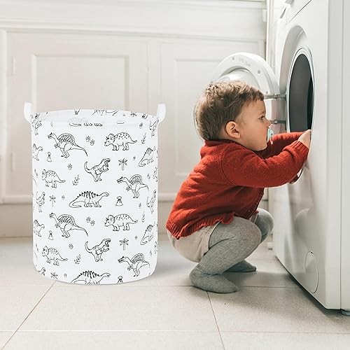 Miniatura 7 de Cesta organizadora plegable grande para ropa sucia, portátil, alta y plegable, con asas de piel sintética y cierre de cordón (forro impermeable,