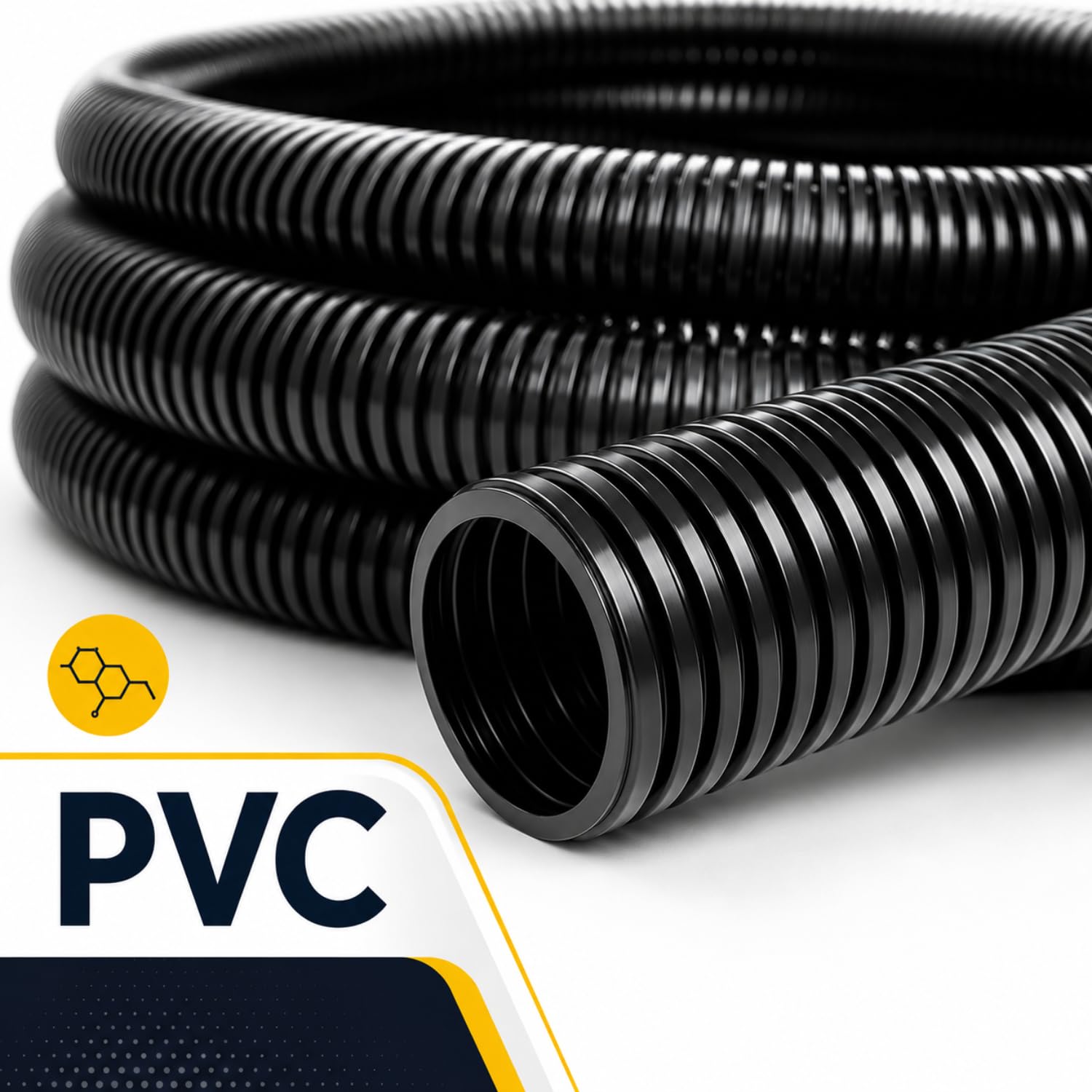 Corrugato da Esterno Ø 20 mm x 50 m Guaina per Cavi Elettrici Tubo Corrugato Esterno Pieghevole Protettivo Isolante Flessibile in PVC Copricavo Nero Raccogli Cavi per Casa Auto Ufficio