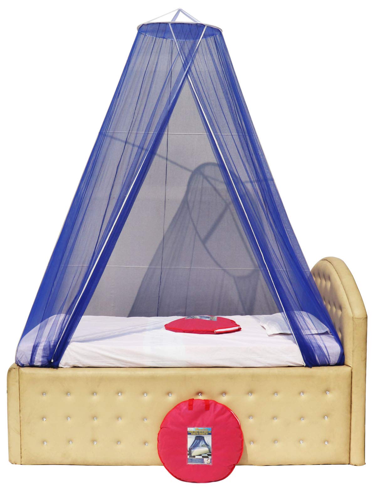 Homecute Hanging Decorative Canopy Single Bed Mosquito Net (Traditional Net Blue)