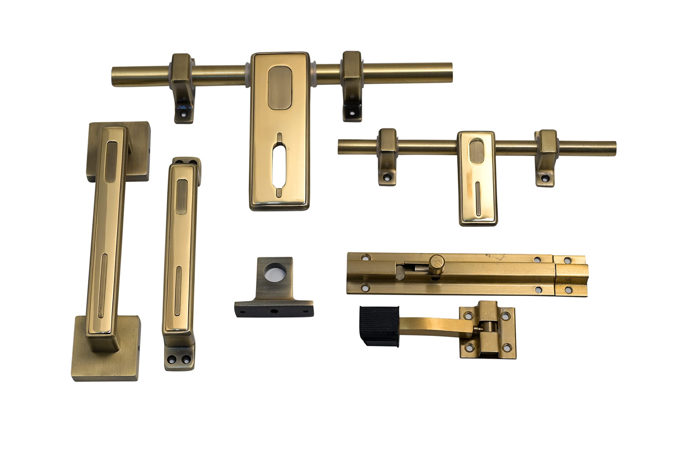 SNE Gold Antique Door Fittings Kit Door Accessories DoorKit Set 1